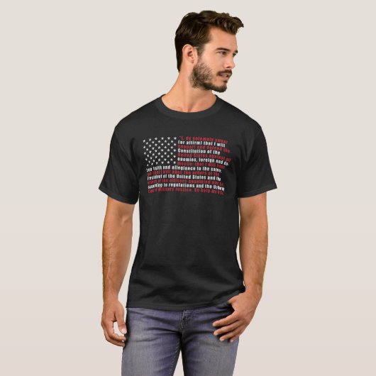 Eath of Enlistment Flag T-shirt (Voorkant volledig)