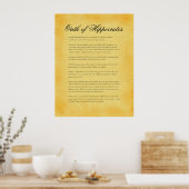 Eath of Hippocrates, canvas parchment look Poster (Keuken)