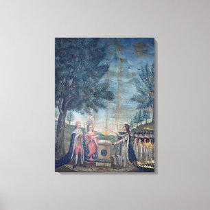 Eath of the King, the Queen Canvas Afdruk