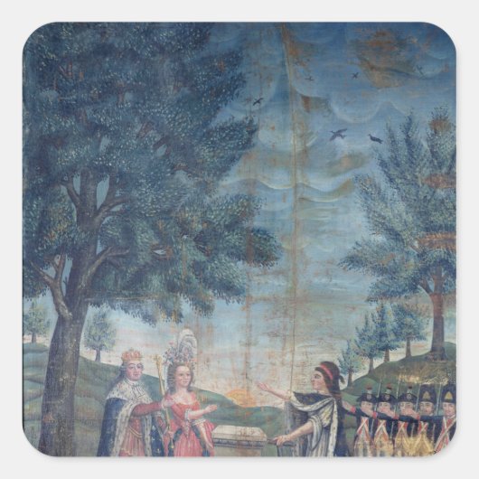 Eath of the King, the Queen Vierkante Sticker (Voorkant)