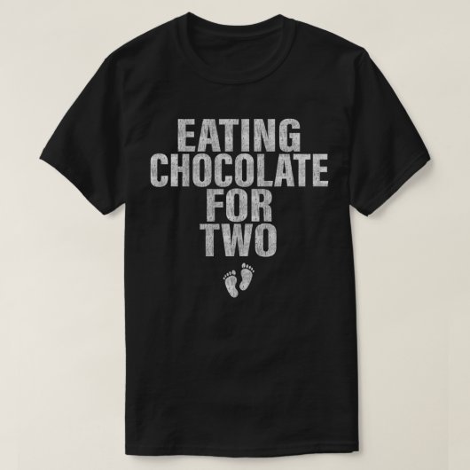 Eating Chocolate for Two Funny Mom T-shirt (Design voorkant)