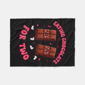Eating Chocolate For Two Pregnancy Valentines Day  Fleece Deken (Voorkant (Horizontaal))