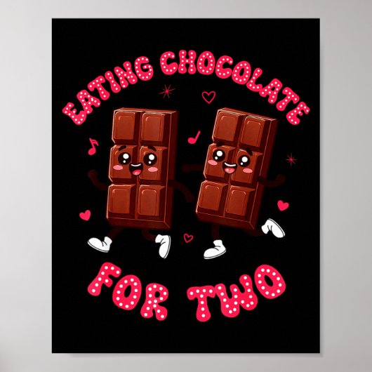 Eating Chocolate For Two Pregnancy Valentines Day  Poster (Voorkant)
