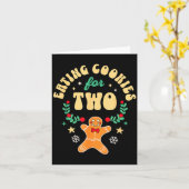 Eating Christmas Cookies For Two - Pregnancy Revea Kaart (Gele Bloem)