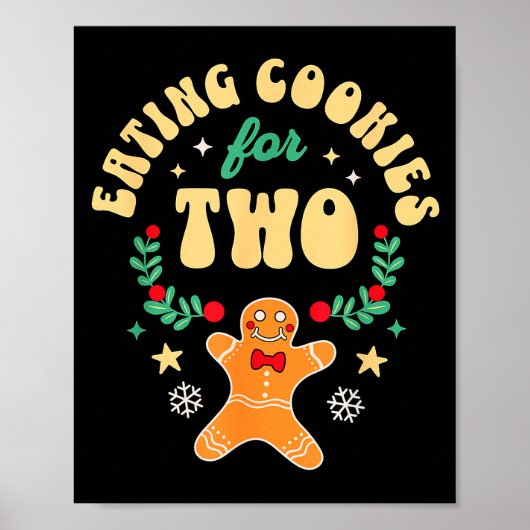 Eating Christmas Cookies For Two - Pregnancy Revea Poster (Voorkant)