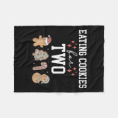 Eating Christmas Cookies For Two Pregnancy Reveal  Fleece Deken (Voorkant (Horizontaal))