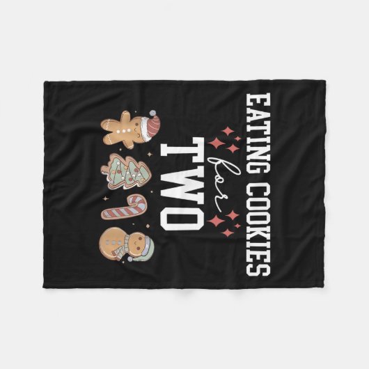 Eating Christmas Cookies For Two Pregnancy Reveal  Fleece Deken (Voorkant (Horizontaal))