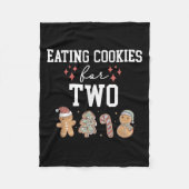 Eating Christmas Cookies For Two Pregnancy Reveal  Fleece Deken (Voorkant)