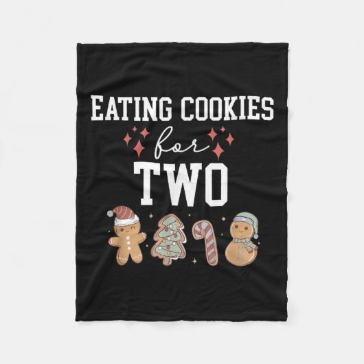 Eating Christmas Cookies For Two Pregnancy Reveal  Fleece Deken (Voorkant)