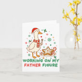 Eating Cookies For Two Working On My Dad-bod Santa Kaart (Gele Bloem)