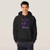 Eating Disorders Awareness Mom Support Purple Ribb Hoodie (Voorkant volledig)