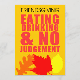 Eating Drink No Arrest Friendsgiving Invite Kaart