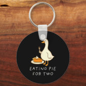 Eating E For Two Silly Goose Baby Announcement Mat Sleutelhanger (Voorkant)