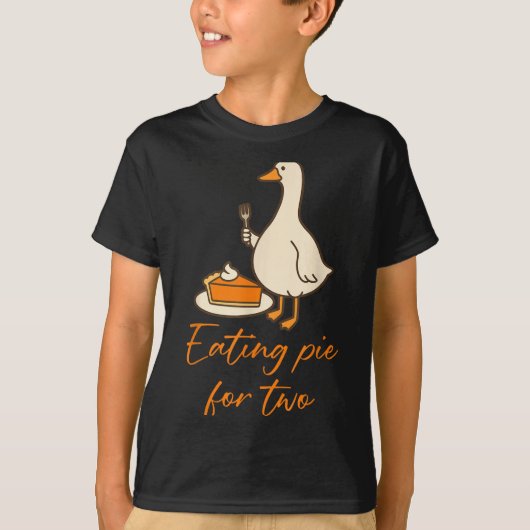 Eating E For Two Thanksgiving Pregnancy Announceme T-shirt (Voorkant)