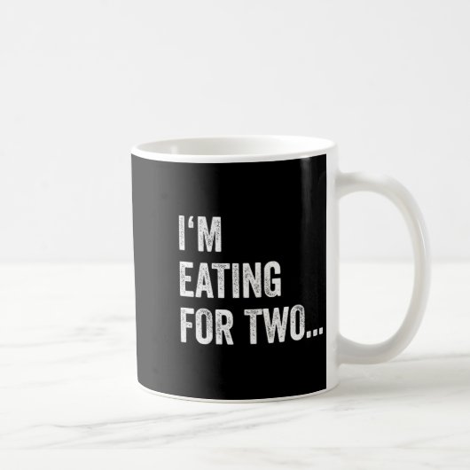 Eating For Two Drinking For Three Couples Shirts _ Koffiemok (Rechts)
