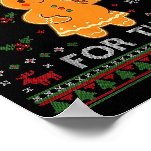 Eating For Two Pregnancy Announcement Ugly Sweater Poster (Hoek)