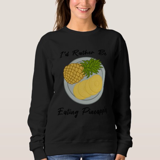 eating Fruits Pineapples Tropical Summer Fruits Trui (Voorkant)
