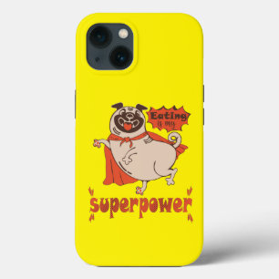 Eating is my superpower red cloak pug comic style Case-Mate iPhone case