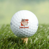 Eating is my superpower red cloak pug comic style golfballen (Insitu Shirt)