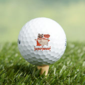 Eating is my superpower red cloak pug comic style golfballen (Insitu Shirt)