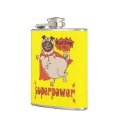 Eating is my superpower red cloak pug comic style heupfles (Links)