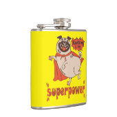 Eating is my superpower red cloak pug comic style heupfles (Rechts)