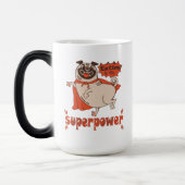 Eating is my superpower red cloak pug comic style magische mok (Links)