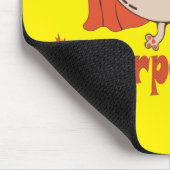 Eating is my superpower red cloak pug comic style muismat (Hoek)