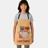 Eating is my superpower red cloak pug comic style schort (Insitu)