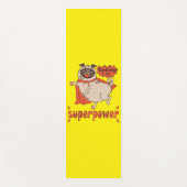 Eating is my superpower red cloak pug comic style yogamat (Voorkant)