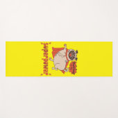 Eating is my superpower red cloak pug comic style yogamat (Voorkant (horizontaal))
