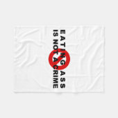Eating Is Not A Crime Funny Quote Motivational Sar Fleece Deken (Voorkant (Horizontaal))