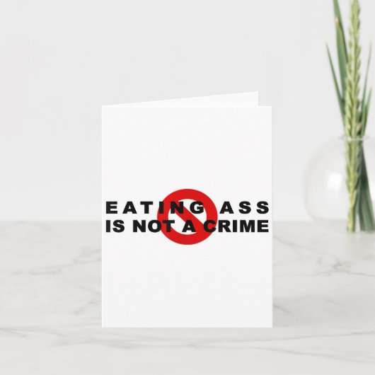 Eating Is Not A Crime Funny Quote Motivational Sar Kaart (Voorkant)