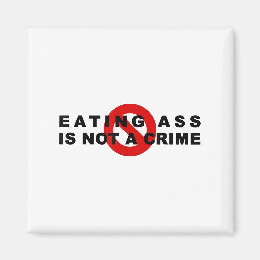 Eating Is Not A Crime Funny Quote Motivational Sar Magneet (Voorkant)