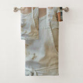 Eating Pizza Photo Personalize Customize Bad Handdoek (Insitu)