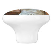 Eating Pizza Photo Personalize Customize Keramische Knop (Zijkant)