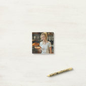Eating Pizza Photo Personalize Customize Post-it® Notes (Op bureau)