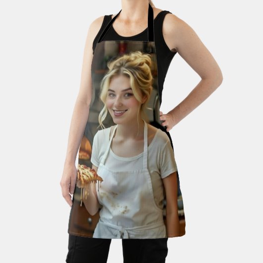 Eating Pizza Photo Personalize Customize Schort (Insitu)