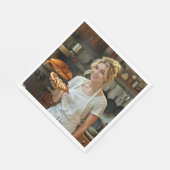 Eating Pizza Photo Personalize Customize Servet (Hoek)