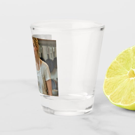 Eating Pizza Photo Personalize Customize Shot Glas (Rechts)