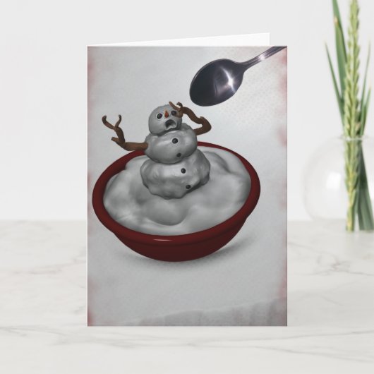 Eating Snowman Kaart (Voorkant)