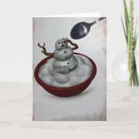 Eating Snowman Kaart