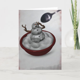 Eating Snowman Kaart