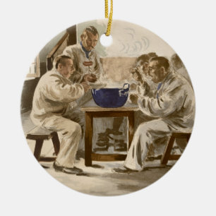 Eating Soup at the Barracks, from 'L'Estampe Moder Keramisch Ornament