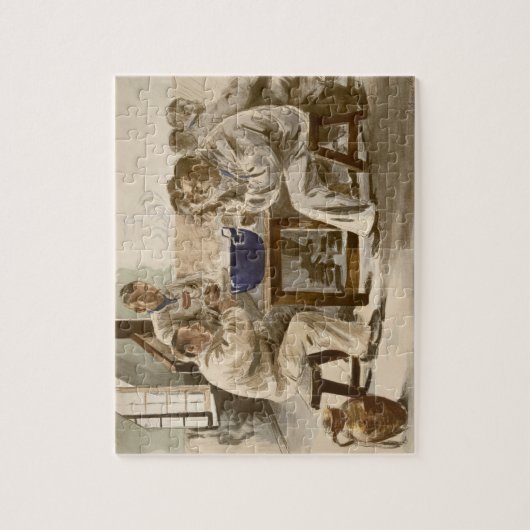 Eating Soup at the Barracks, from 'L'Estampe Moder Legpuzzel (Verticaal)