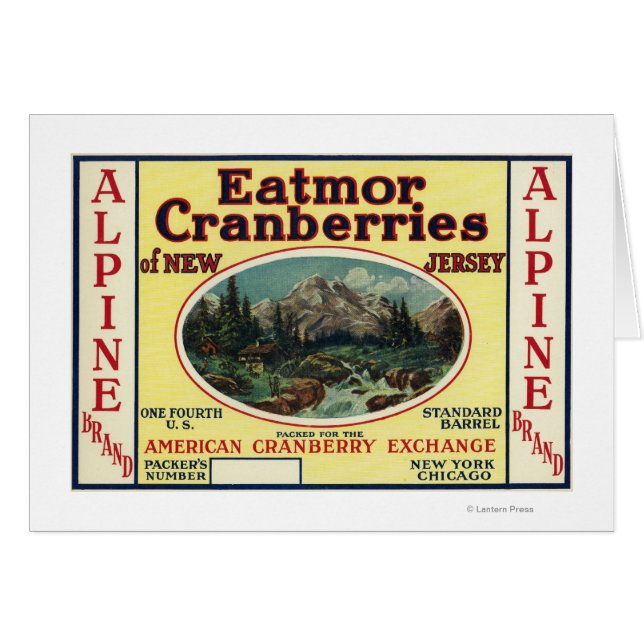 Eatmor Cranberries Brand Label (Voorkant Horizontaal)