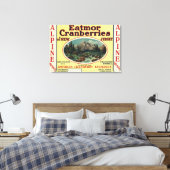 Eatmor Cranberries Brand Label Canvas Afdruk (Insitu (Slaapkamer))