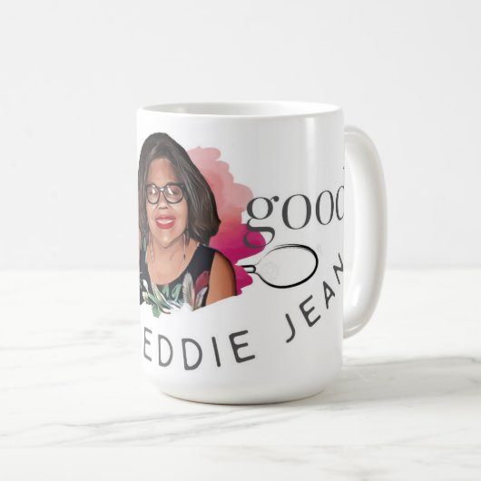 Eaton Good met Freddie Jean - Large Coffee Mok (Voorkant rechts)