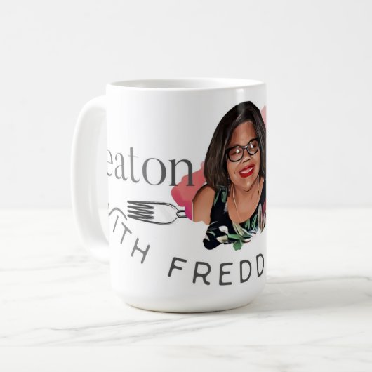 Eaton Good met Freddie Jean - Large Coffee Mok (Voorkant links)