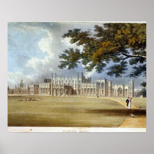 Eaton Hall, Entrance Front, van Ackermann's Repo Poster (Voorkant)
